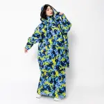 Áo mưa liền thân kiểu ba lô - ngụy trang graffiti